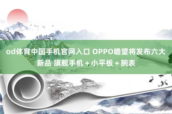 od体育中国手机官网入口 OPPO瞻望将发布六大新品 旗舰手机＋小平板＋腕表
