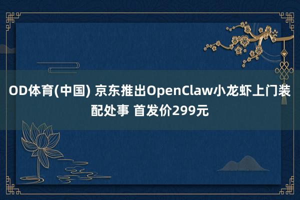 OD体育(中国) 京东推出OpenClaw小龙虾上门装配处事 首发价299元