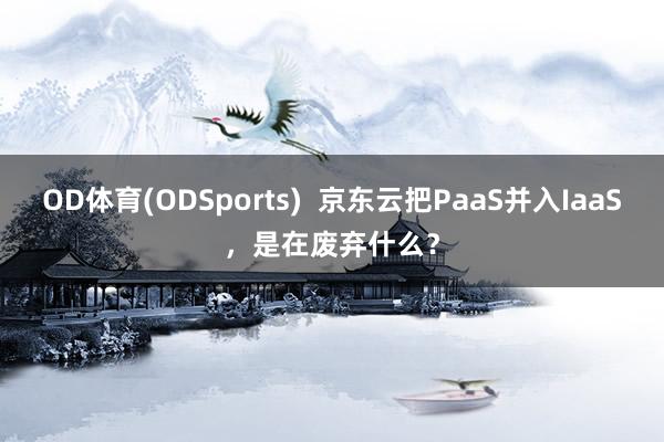 OD体育(ODSports)  京东云把PaaS并入IaaS，是在废弃什么？