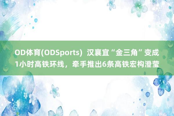 OD体育(ODSports)  汉襄宜“金三角”变成1小时高铁环线，牵手推出6条高铁宏构澄莹
