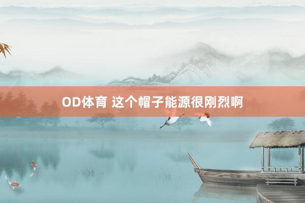 OD体育 这个帽子能源很刚烈啊