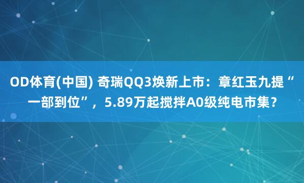 OD体育(中国) 奇瑞QQ3焕新上市：章红玉九提“一部到位”，5.89万起搅拌A0级纯电市集？