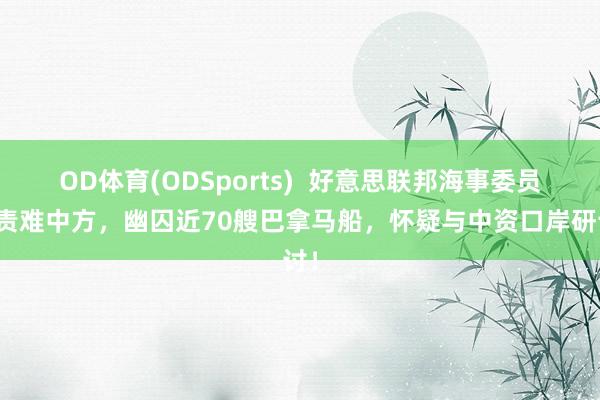OD体育(ODSports)  好意思联邦海事委员会责难中方，幽囚近70艘巴拿马船，怀疑与中资口岸研讨！