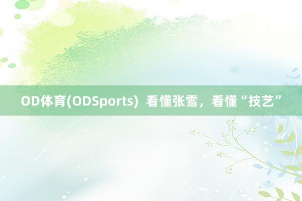OD体育(ODSports)  看懂张雪，看懂“技艺”