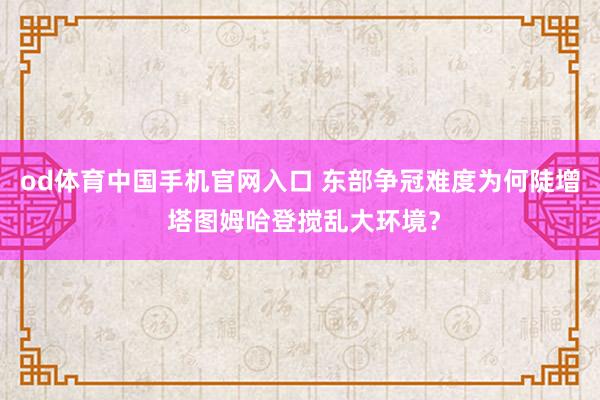 od体育中国手机官网入口 东部争冠难度为何陡增 塔图姆哈登搅乱大环境？