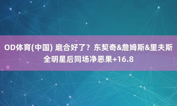 OD体育(中国) 磨合好了？东契奇&詹姆斯&里夫斯全明星后同场净恶果+16.8